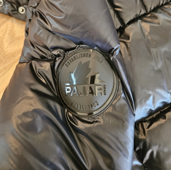 NWT Pajar Black Solstice Long Down Puffer Quileted Winter Jacket - size large - Picture 11 of 16